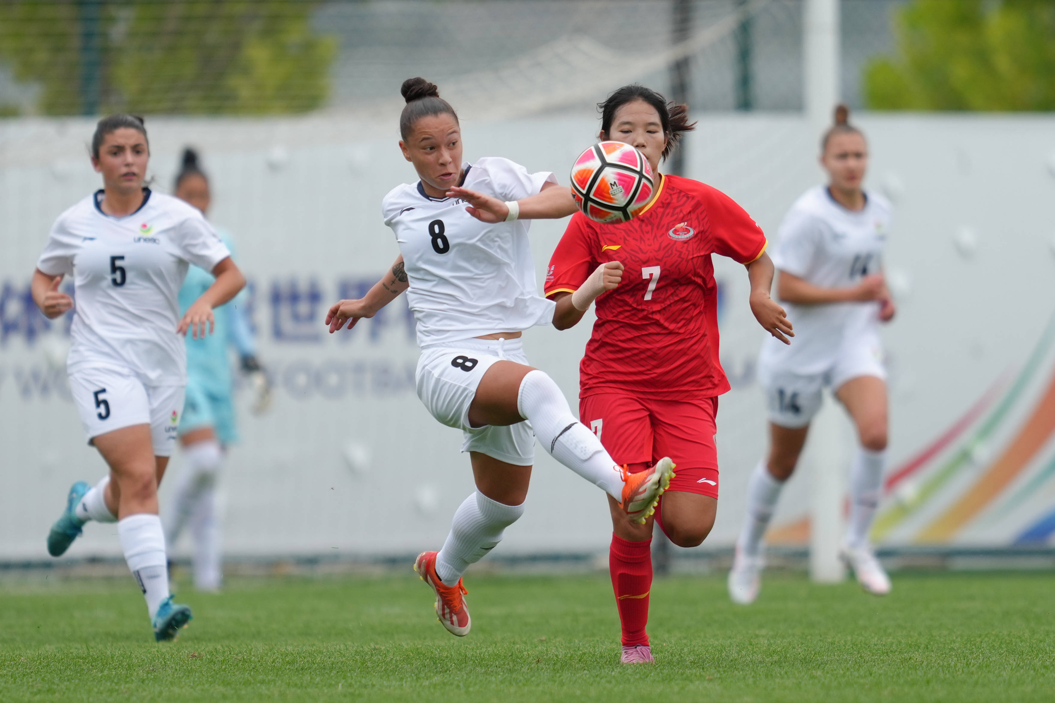 (体育)足球——国际大体联世界杯小组赛:上海体育大学女足胜圣卡塔琳娜南部大学女足