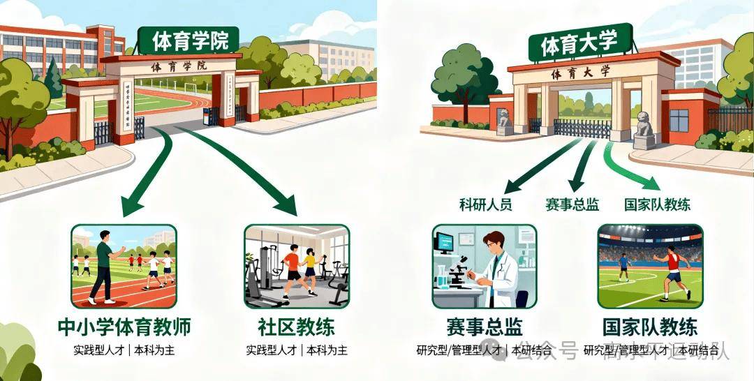 体育学院和体育大学