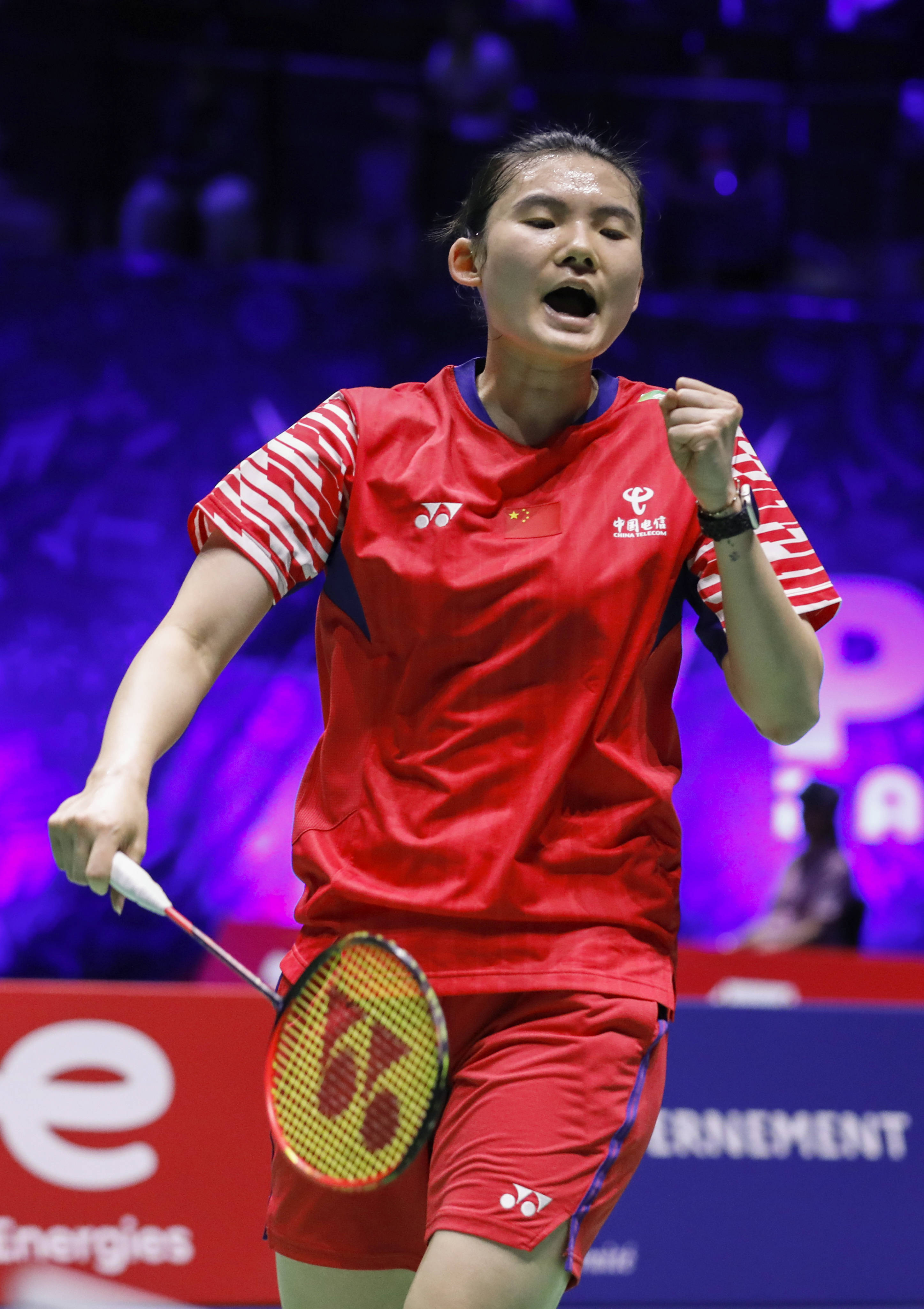 (体育)羽毛球——世锦赛:韩悦首轮晋级