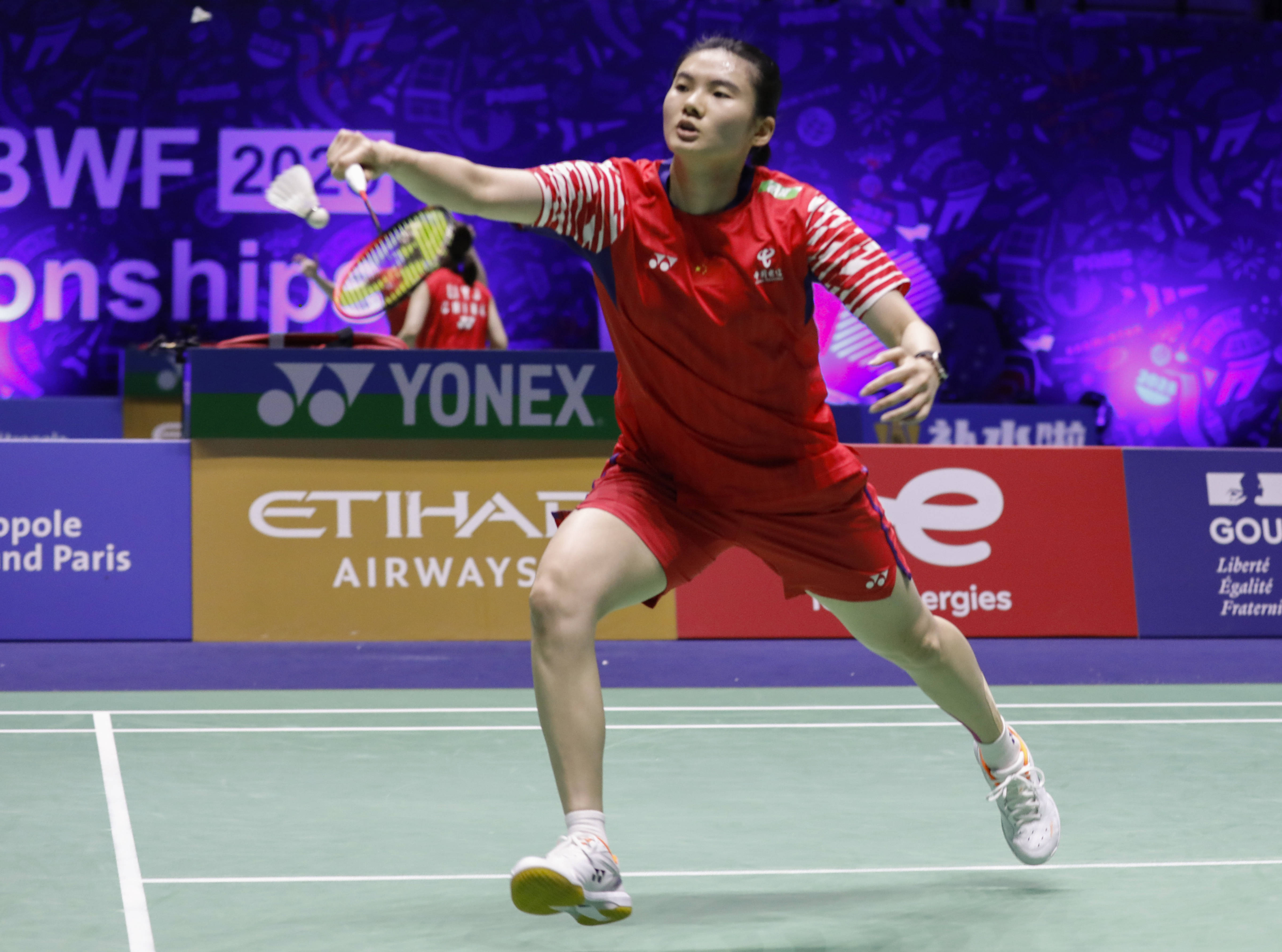 (体育)羽毛球——世锦赛:韩悦首轮晋级